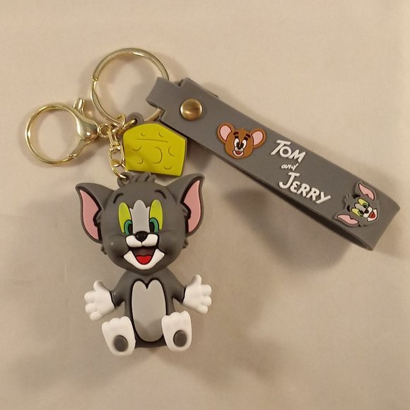Tom and Jerry Cat Key Chain Key Ring Cartoon Character Figurine Keychain Gift - Picture 2 of 7